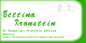 bettina kronstein business card